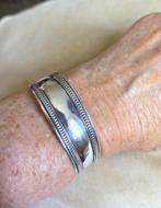Mooie zilveren (925) BALI armband / slavenarmband / bangle, Ophalen, Zo goed als nieuw, Zilver, Zilver