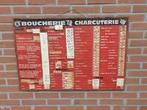 Franstalig slagerij / beenhouwerij prijslijst bord, Verzamelen, Merken en Reclamevoorwerpen, Reclamebord, Gebruikt, Niks, Ophalen of Verzenden