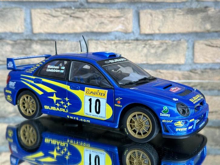SUBARU IMPREZA WRC MÄKINEN #10 RALLY MONTE CARLO SOLIDO 1:18, Hobby en Vrije tijd, Modelauto's | 1:18, Nieuw, Auto, Solido, Ophalen of Verzenden