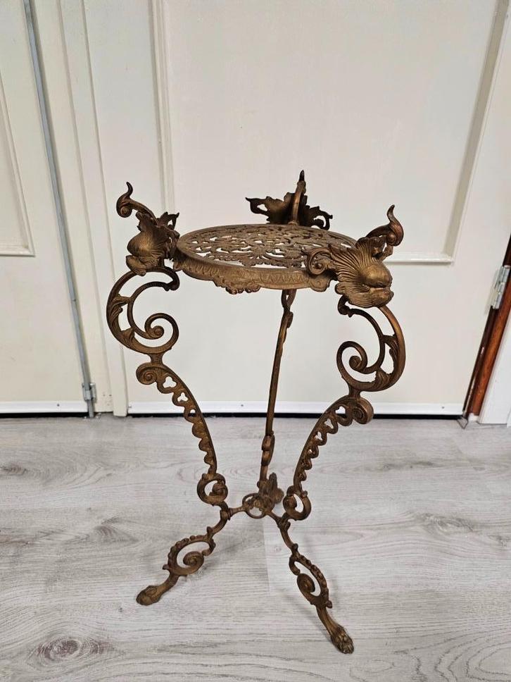 Antieke messing plantentafel voor €70,-!, Huis en Inrichting, Woonaccessoires | Overige, Gebruikt, Ophalen
