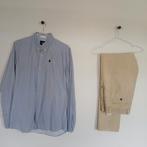 Gaastra Set: Chino / Pantalon maat 31/32 & Overhemd M izgs, Gaastra, Blauw, Zo goed als nieuw, Halswijdte 39/40 (M)