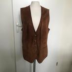 Uno Due leren gilet suede kastanje bruin maat L, Kleding | Dames, Bodywarmers, Verzenden, Zo goed als nieuw, Maat 42/44 (L), Bruin