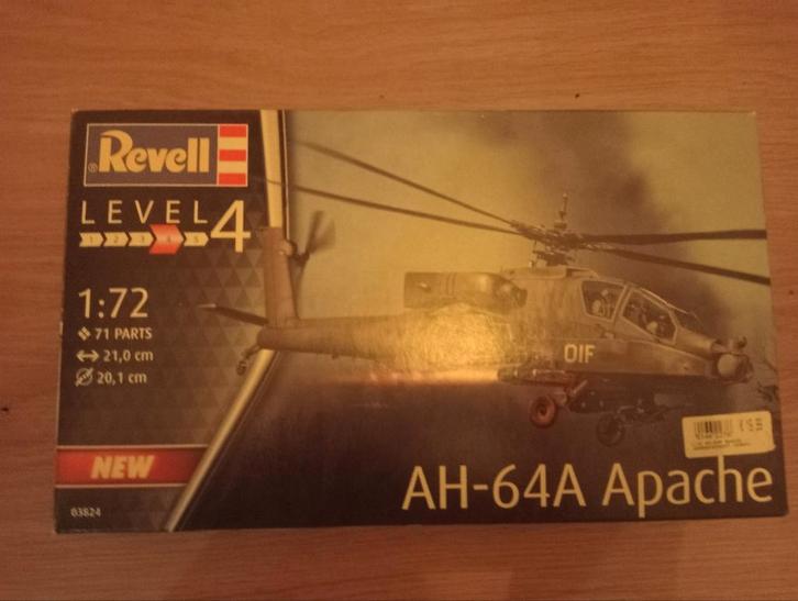 Revell AH - 64 Apache helikopter, Hobby en Vrije tijd, Modelbouw | Vliegtuigen en Helikopters, Zo goed als nieuw, Helikopter, 1:72 tot 1:144