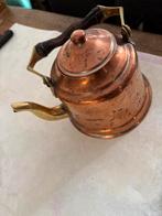 Antieke Koperen Theepot met Houten Handvat, Antiek en Kunst, Antiek | Koper en Brons, Ophalen, Koper