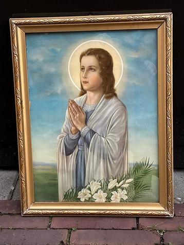 Antieke Ingelijste Prent ❤️ St. Maria Goretti beschikbaar voor biedingen