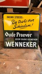 Emaille reclamebord Wenneker genever, Verzamelen, Merken en Reclamevoorwerpen, Ophalen of Verzenden, Gebruikt, Reclamebord