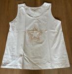 Witte top met goudkleurige ster, maat 44/46, Kleding | Dames, Tops, Wit, Maat 42/44 (L), Ophalen of Verzenden, Zonder mouw