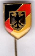 Wapenschild Duitsland email op koper speldje ( W_467a ), Verzenden, Zo goed als nieuw, Stad of Land, Speldje of Pin