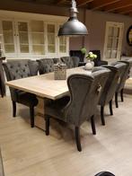 *VOORRAAD* 6 Landelijke Eetkamerstoelen Daisy Antraciet (2), Nieuw, Ophalen of Verzenden, Stof, Vijf, Zes of meer stoelen