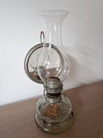 Olielamp vintage / antiek van glas met spiegel, Huis en Inrichting, Lampen | Losse lampen, Overige typen, Gebruikt, Ophalen of Verzenden