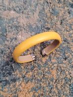 Strong Lady leren open armband geel gratis verzenden, Verzenden, Zo goed als nieuw, Geel, Leer
