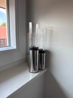 Blomus Windlicht Set - Kandelaars, Ophalen of Verzenden, Zo goed als nieuw, Metaal, Grijs