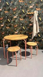 Kidsdepot Circle tafel en krukjes hout/metaal roze, Ophalen, Nieuw, Lamp