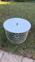 Ikea kvistbro bijzettafel / draadmand tafel, wit, Huis en Inrichting, Ophalen, Gebruikt, Rond, 55 tot 75 cm