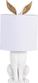 Tafellamp Konijn wit met witte kap, Minder dan 50 cm, Nieuw, Ophalen of Verzenden