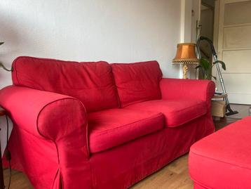 2 x IKEA Ektorp Tweezits Bank met poef - afbeelding 4