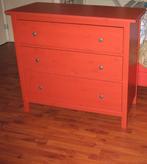 IKEA vintage ladekast HEMNES rood, Ophalen, 100 tot 150 cm, 50 tot 100 cm, Zo goed als nieuw