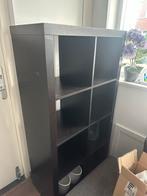 Bruin/Zwarte IKEA Kallax Kast, Huis en Inrichting, Ophalen, Met plank(en), Kunststof, Gebruikt