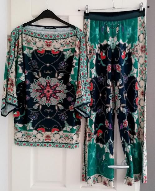 Ana Alcazar set: broek +tuniek groentinten print 36/38 46592, Kleding | Dames, Broeken en Pantalons, Zo goed als nieuw, Maat 38/40 (M)