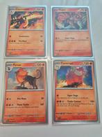 Pokemon kaarten in hoesje van charizard 4x vuur pokemons, Ophalen of Verzenden, Nieuw, Meerdere kaarten