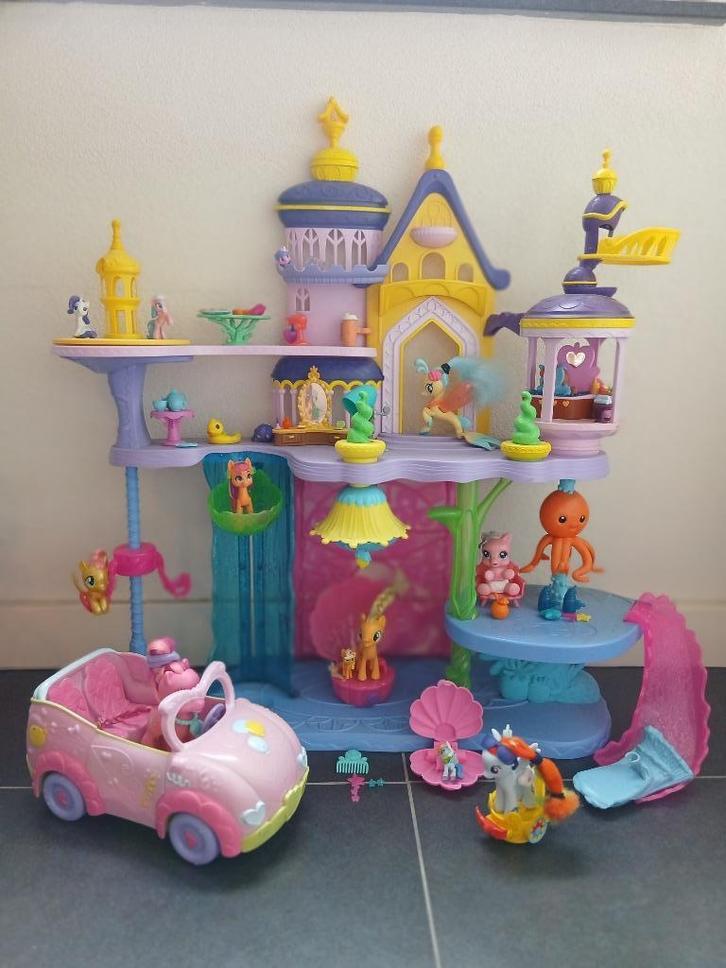 Groot huis My Little Pony + auto, Kinderen en Baby's, Speelgoed | My Little Pony, Gebruikt, Ophalen