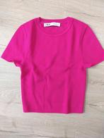 KORT Fuchsia ROZE Shirt maat XS/S - Winkel ZARA- Stretch, Kleding | Dames, T-shirts, Maat 34 (XS) of kleiner, Ophalen of Verzenden