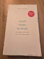 Nooit meer te druk Boek, Verzenden, Zo goed als nieuw, Overige onderwerpen