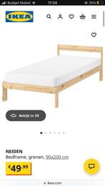Neiden bed incl lattenbodem, Huis en Inrichting, Ophalen, 90 cm, Eenpersoons, Beige