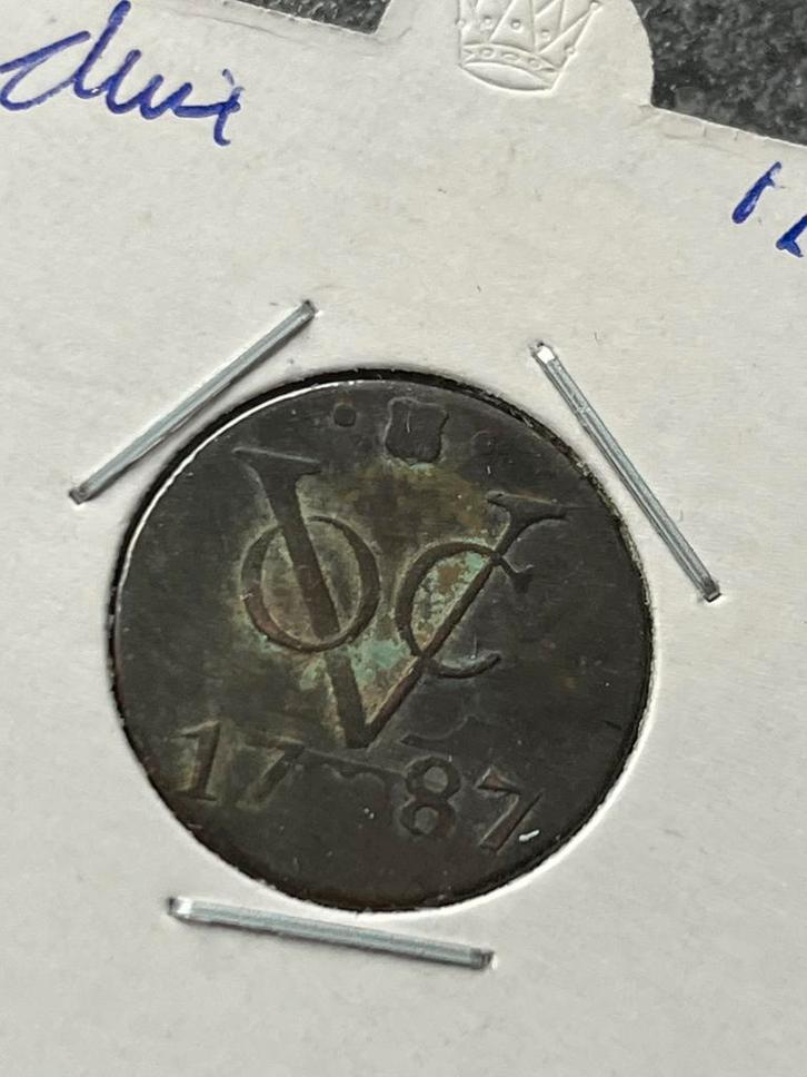 Utrecht VOC duit 1787, Postzegels en Munten, Munten | Nederland, Losse munt, Overige waardes, Vóór koninkrijk, Ophalen of Verzenden