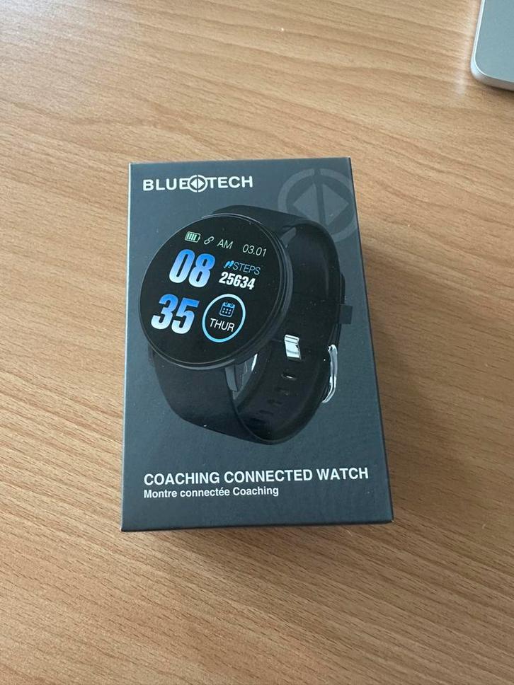 Bluetech activity tracker sporthorloge - Nieuw in doos!, Sieraden, Tassen en Uiterlijk, Smartwatches, Nieuw, Android, Zwart, Hartslag