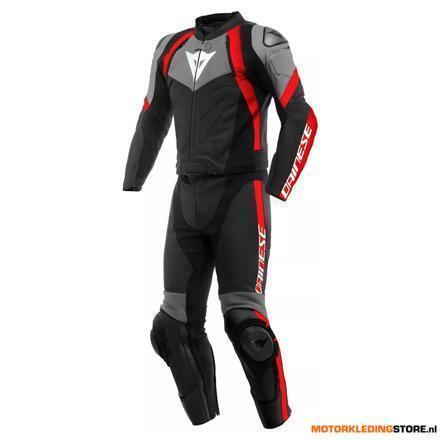 Dainese Avro 4 2PC Leren Motorpak, Zwart-Antraciet-Rood, Motoren, Kleding | Motorkleding, Nieuw met kaartje, Ophalen of Verzenden