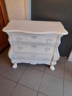 Witte brocante laden kastje, Huis en Inrichting, Kasten | Ladekasten, Ophalen, 50 tot 100 cm, Zo goed als nieuw, 3 of 4 laden