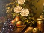 Olieverfschilderij van G. Hendriks, stilleven fruit/ bloemen, Antiek en Kunst, Kunst | Schilderijen | Klassiek, Ophalen