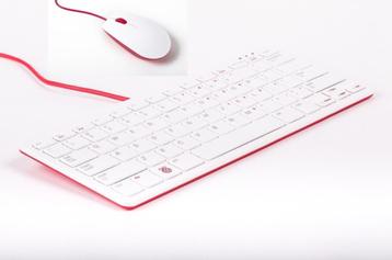 Officiële Raspberry Pi Toetsenbord & Muis Rood/Wit beschikbaar voor biedingen