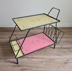 Vintage trolley barwagen retro glas mcm glazen, Huis en Inrichting, Woonaccessoires | Krantenbakken en Lectuurbakken, Ophalen of Verzenden