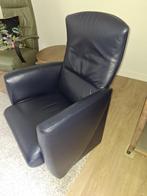Design fauteuil Jori Vinci donkerblauw, Ophalen, Minder dan 50 cm, Zo goed als nieuw, Leer