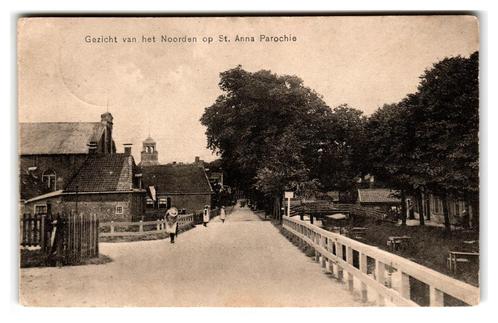 St. Annaparochie, Gezicht v. het Noorden op St. Annaparochie, Verzamelen, Ansichtkaarten | Nederland, Gelopen, Friesland, Voor 1920