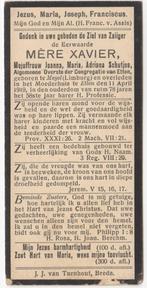 zr. Xavier (Joanna) Schutjes 1840 Meijel + 1919 Etten, 78 jr, Verzenden