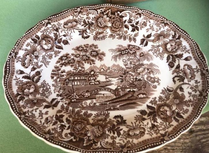 Porseleinen schaal Myott Staffordshire England (29 x 23), Antiek en Kunst, Antiek | Schalen, Ophalen of Verzenden