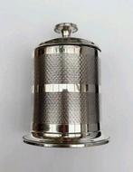 Sterling Zilveren Sigarettenpot – Birmingham 1907 art deco, Antiek en Kunst, Antiek | Goud en Zilver, Ophalen of Verzenden, Zilver