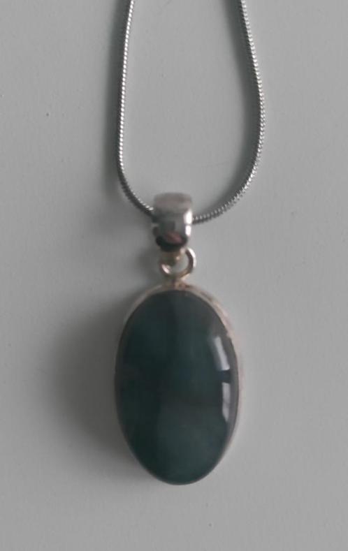 Edelsteenhanger Labradoriet in zilver "Nieuw", Sieraden, Tassen en Uiterlijk, Kettinghangers, Nieuw, Zilver, Zilver, Overige voorstellingen