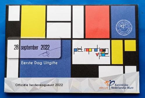 150 jaar Piet Mondriaan Vijfje 2022 - 1e dag coincard, Postzegels en Munten, Munten | Nederland, Setje, Euro's, Verzenden