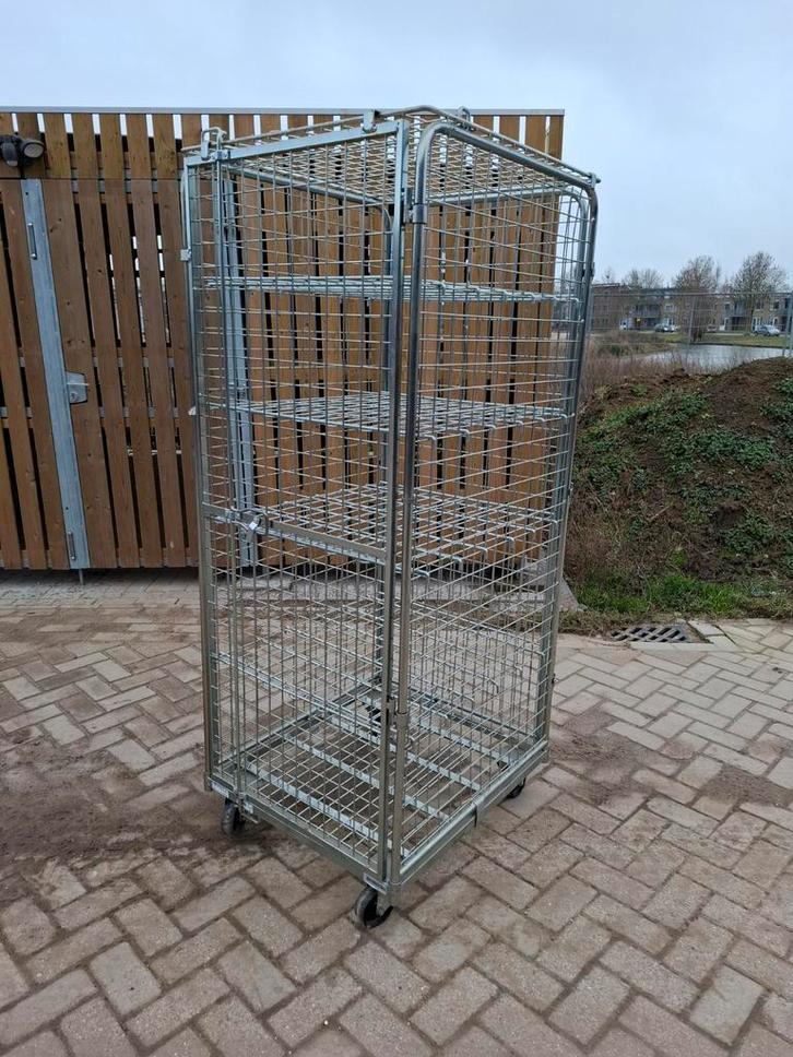 Rolcontainer gesloten - anti-diefstal, Doe-het-zelf en Verbouw, Transportwagens, Gebruikt, Transportkar, 100 liter of meer, Ophalen