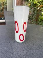 VINTAGE Italiaanse vaas 25cm, Ophalen of Verzenden, Wit, Glas, Minder dan 50 cm