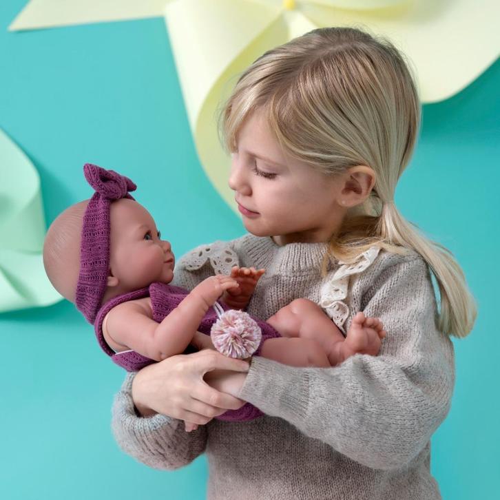 Llorens levensechte babypop meisje fullbody 40 cm m slaapzak, Kinderen en Baby's, Speelgoed | Poppen, Nieuw, Barbie, Ophalen of Verzenden