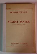Francis Puolenc Stabat Mater Edition SALABERT, Muziek en Instrumenten, Bladmuziek, Klassiek, Ophalen of Verzenden, Zo goed als nieuw