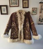Authentieke Afghaanse jas uit de jaren 70, Maat 38/40 (M), Bruin, Ophalen of Verzenden, Vintage