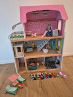 Houten Poppenhuis met Meubels & Poppetjes, Kinderen en Baby's, Speelgoed | Poppenhuizen, Ophalen