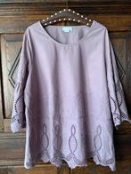 Taupe-kleurige tuniek, top, blouse open details; 50; Alessa, Ophalen of Verzenden, Zo goed als nieuw, Roze, Blouse of Tuniek