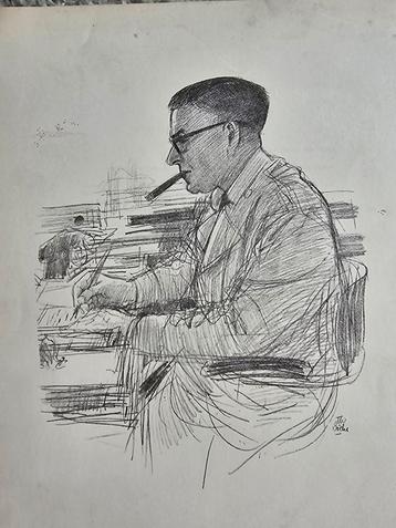 Otto Dicke - Portret Prof. Dr. Orie beschikbaar voor biedingen